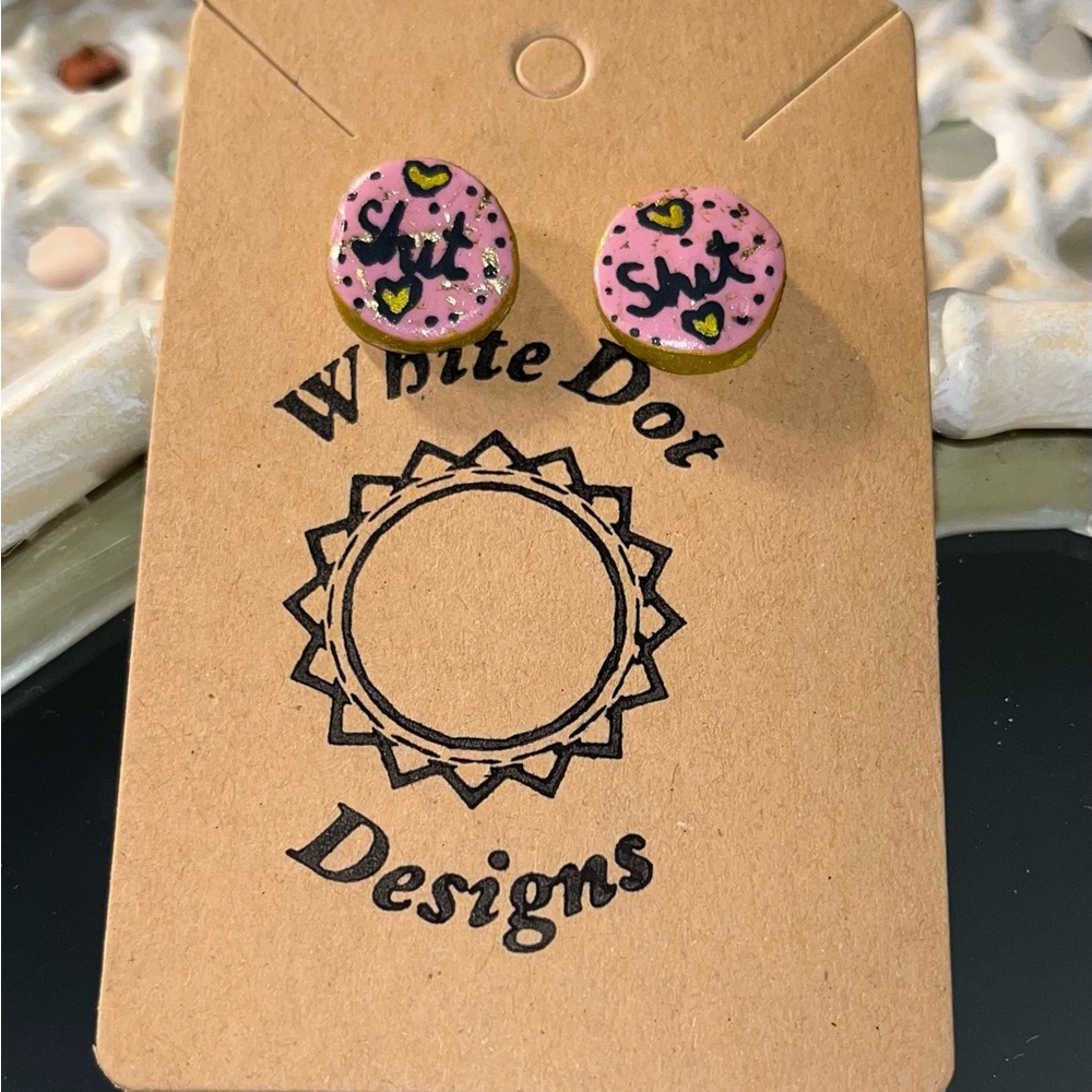 Handmade polymer clay earrings
